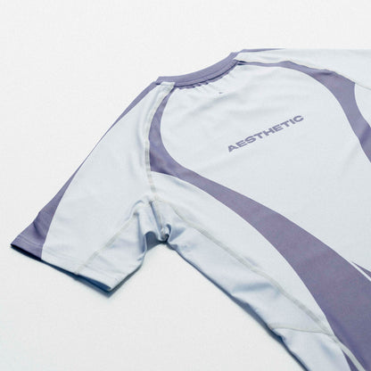 'Motion' Short Sleeve Rashguard (Deep Mauve)